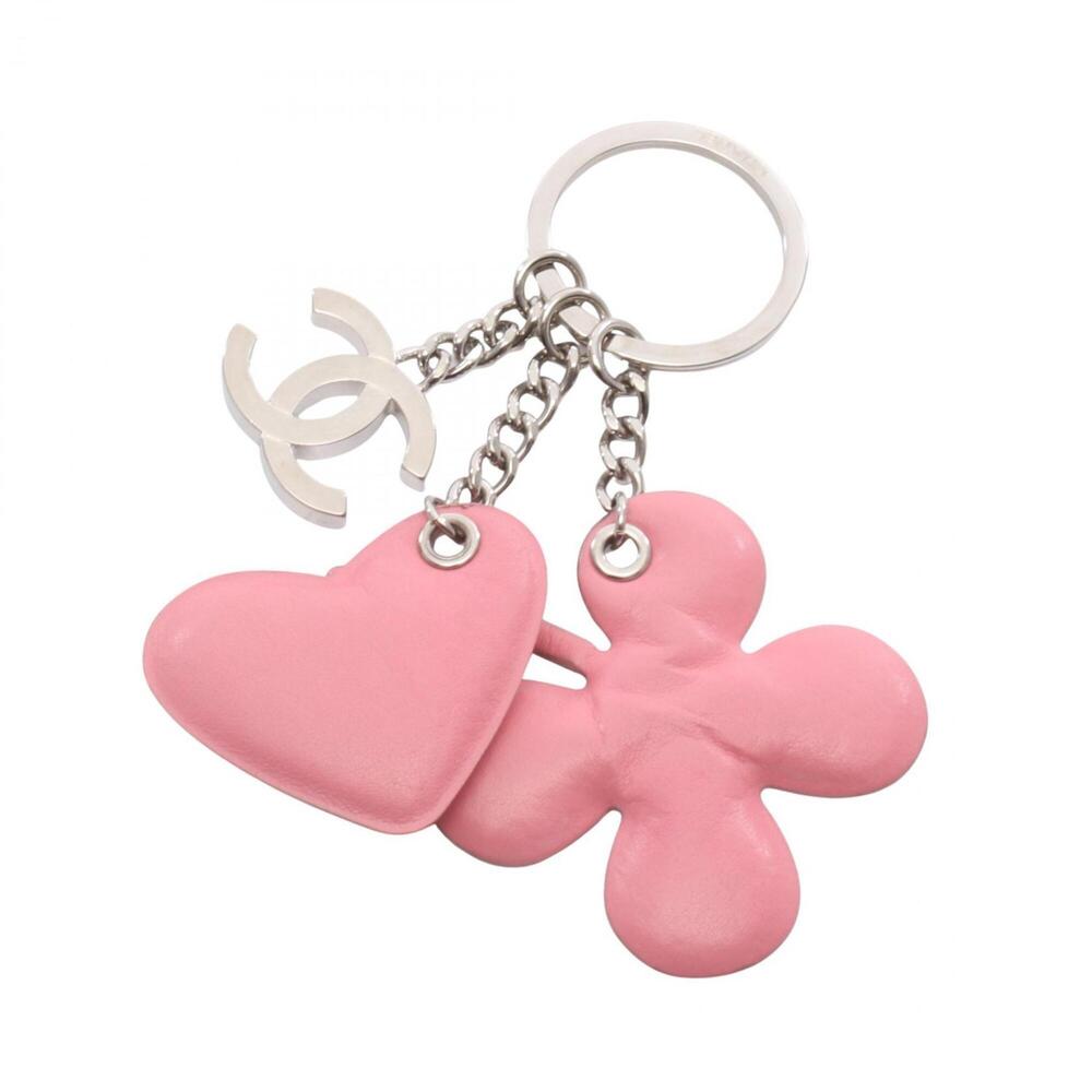 Chanel Charm Leather Pink And Silver #312596C10B